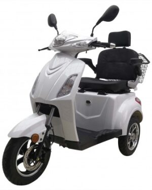 WildenCare 1000 trehjulet el-scooter, 6/15/25 km/t – Bly-Gel, Hvid