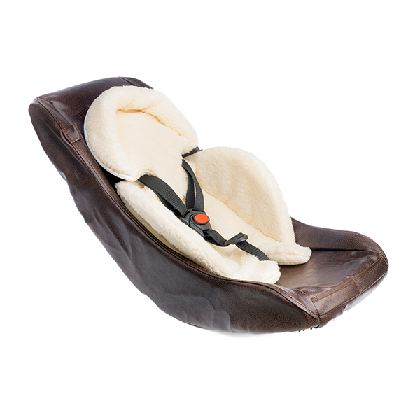 Melia Comfort Plus Babysæde med pudeindlæg (0-9 md.) til ladcykel – Brun Læder
